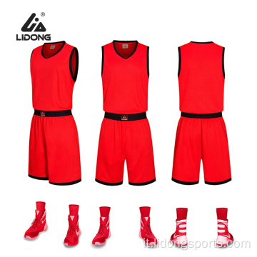 Uniforme da basket di basket su misura sublimata all&#39;ingrosso